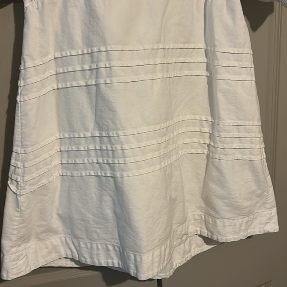 7 For All Mankind White Puff Sleeve Babydoll Mini Tie Back Dress Large - Picture 3 of 10